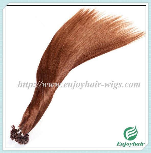 Nail U-Tip Hair 10-28 100s/pack 33# color Straight Human Hair Brazilian hair extension