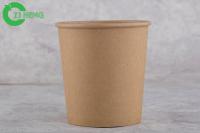 Tasses de papier jetables de Brown de catégorie comestible fort dur de 480 ml pour l'eau/boisson