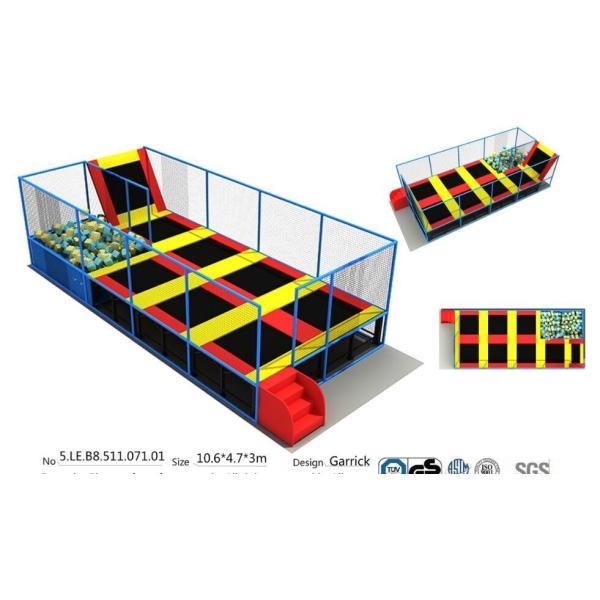 China Sports Trampoline Park 49M2 Small Size Indoor Trampoline Colorful Bounce for Kids and Adults