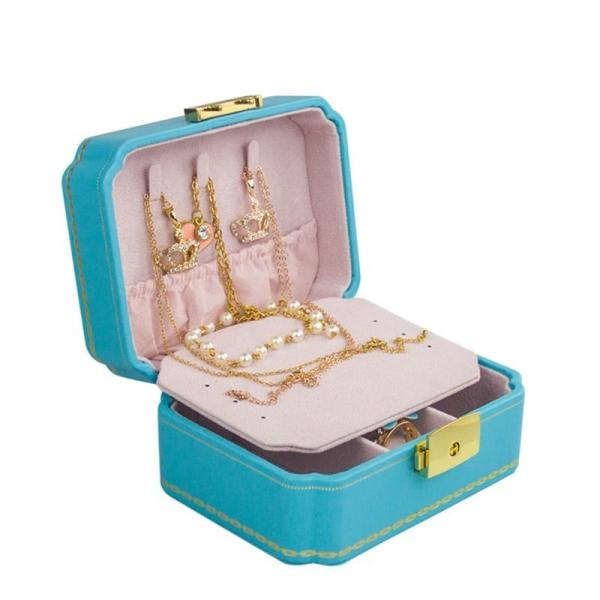 Ring Necklace Jewellery Packaging Box PU Leather Jewelry Set Gift Box With Zipper