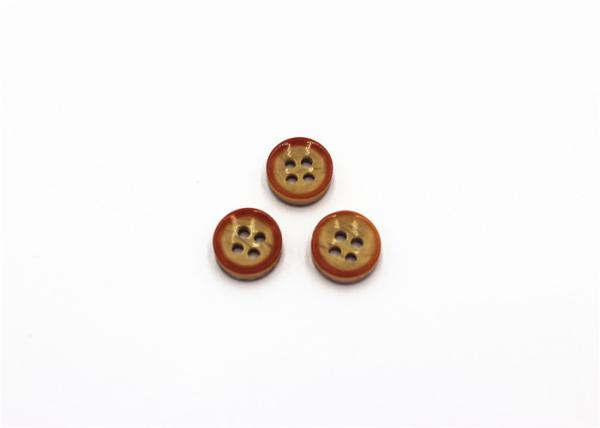 Durable Casual Dress Shirt Buttons Replacement , Resin 4 Hole Button