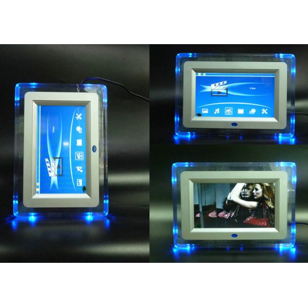 Apple shape Acrylic Electronic Digital Photo Frame 250-300cd/m2 Brightness 4 Blue LED Lights