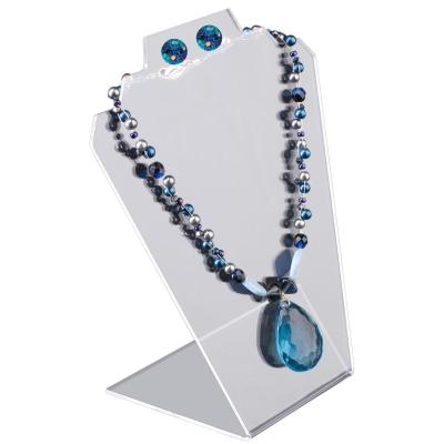 3mm L-Shape Clear Acrylic Jewelry Necklace Stand Perspex Jewellery Necklace Rack