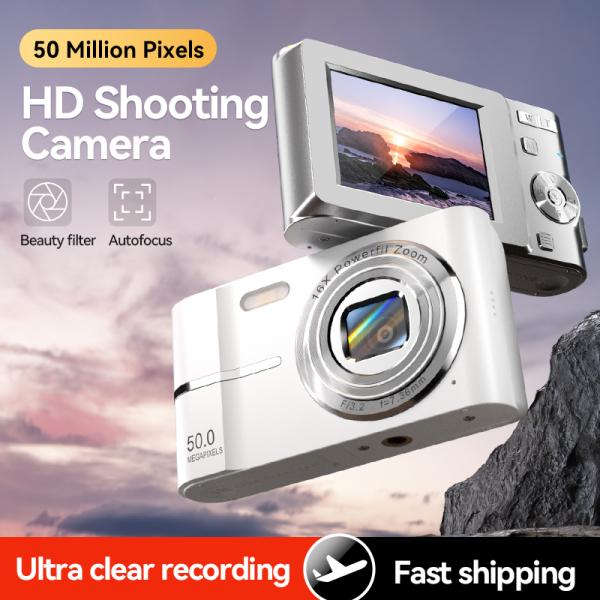 16倍ズーム ミニデジタルポイントアンドシュートカメラ 手ブレ補正付き コンパクト小型4Kデジタルカメラ 子供用小型カメラ M03 CCD