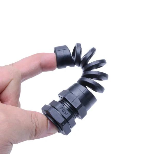 Nylon Spiral Flex Protecting Electrical Cable Gland Strain Relief M12 M20 M25