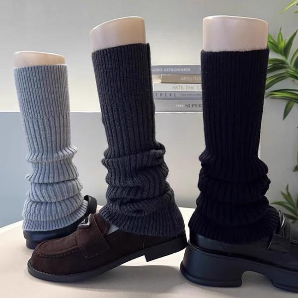 Les femmes de luxe chauffe-jambes en cachemire doux et thermique chauffe-jambes en tricot d'hiver