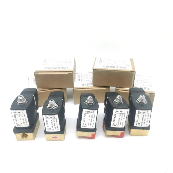 00134240 BURKERT 6013 Type Direct Acting G1/8 Inch 2/2 Normally Closed 2.5 Flow Hole FKM Sealed Brass Valve Body 24VDC 8W 0~10bar