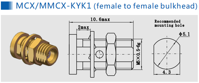 Женщина ISO BNC к переходнику RF отверстий женщины 4 SMA коаксиальному