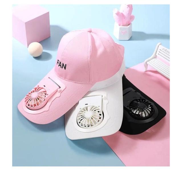 Wholesale Price Portable USB Charging Fan Hat Unisex Adjustable Summer Sports Baseball Hats UV Protect Visors Mini Cooler Fan