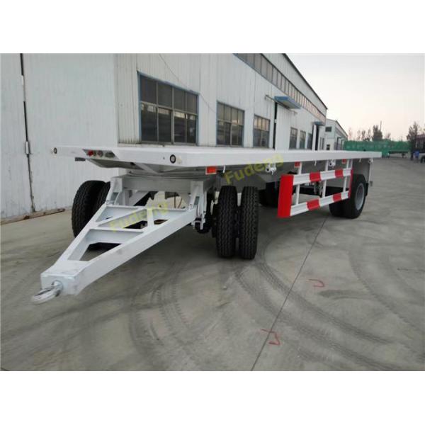2 Axles Drawbar Trailer Custom Side Wall With Turntable Mechanical / Air Suspension