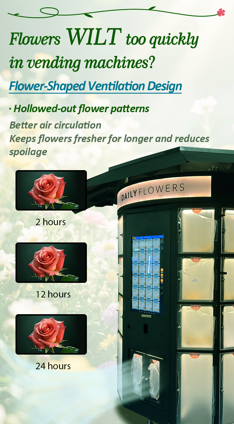 WEIMI Out Door Flower Vending Machine with Smart Cooling, Touch Screen & Inventory Management