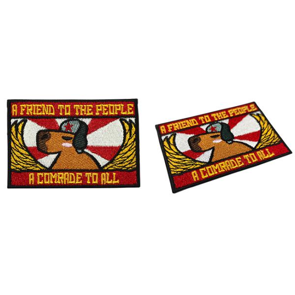 OEM Twill Full Embroidery Patches Heat Cut Border Cartoon Embroidered Patches