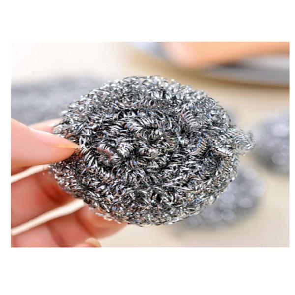 Household Stainless Steel Cleaning Ball Pan Scrubber 8*8cm 40g 0.08-0.5mm Wire width