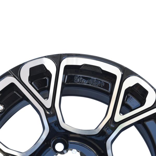 Shu-Ran Exclusive 12 Inches Golf Cart Machined/Glossy Black Wheels -25 Offset