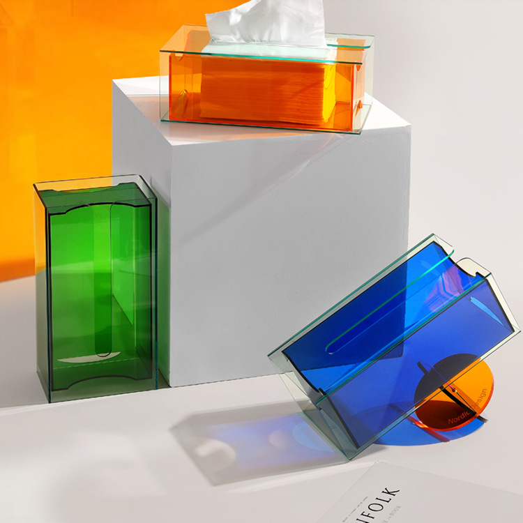 Acrylic Transparent Tissue Napkin Storage Box Nordic Home Wedding Restaurant Hotel-Hotel Wholesale Living Room Household Items
