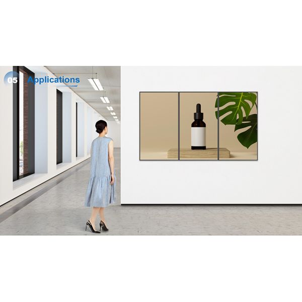 43‑Inch Zero‑Distance Wall‑Mounted Digital Signage Display, Commercial Wall‑Mount LCD Advertising Screen & Monitor
