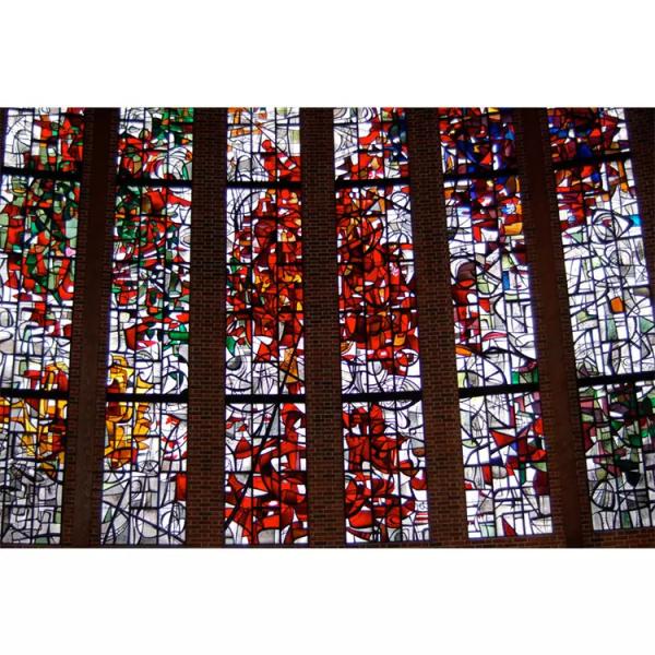 Painéis decorativos 3mm pintados à mão do vitral chanfrado decorativo da igreja