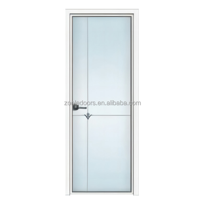 China Manufactured Economical Mdf Wood Bathroom Door Durable Upvc/Aluminium Shower Door