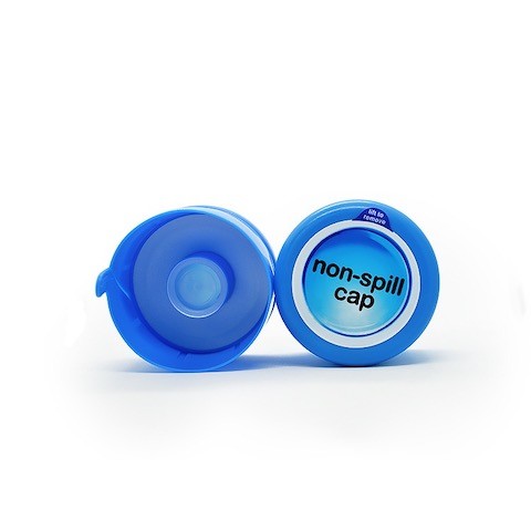 El material de embalaje plástico reutilizable, 5 galones no derrama color azul de los casquillos