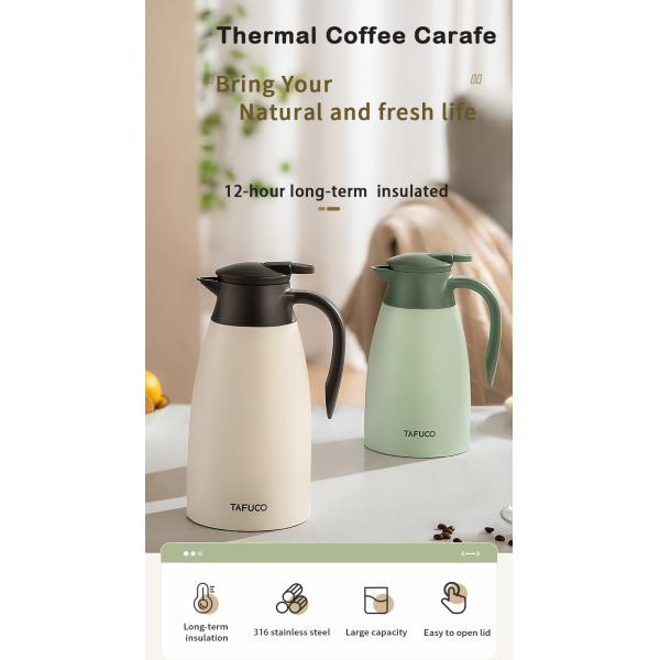 Customized Stainless Steel Vacuum Insulated Hot Water Tank Portable Coffee Pot for Adults