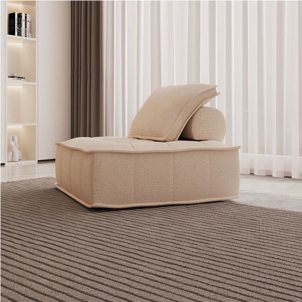 Single Seater Fabric Square Villa Vacuum Compressed Stackable Sofa Quick Rebound Without Deformation