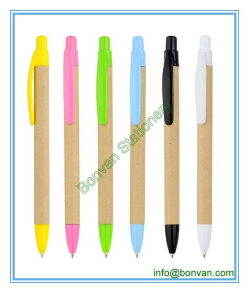eco paper promotional pen, craft paper advertising ball pen