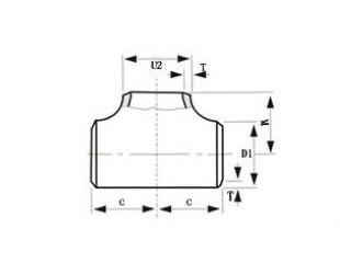 Hydraulic Bulging DIN SS304 Butt Welding Equal Tee
