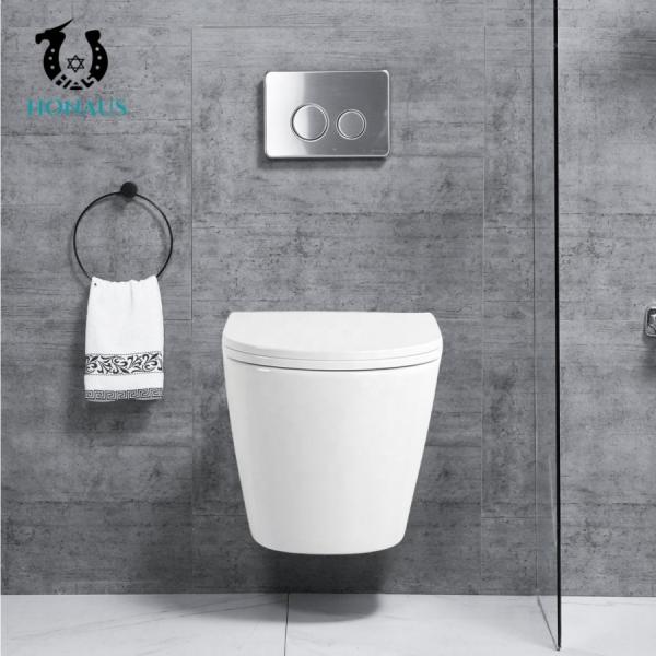 Modern Rimless Wall Mounted Toilet Bowl Western Bathroom Commode Customized