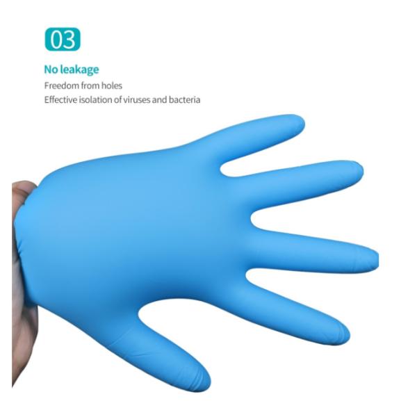 Hypoallergenic Nitrile Disposable Medical Gloves Break Resistant