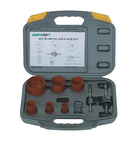 M3 9PC Hss Bi Metal Hole Saw Set 14mm To 152mm For Wood Gypsum Board