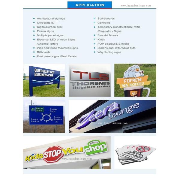 Outside 4x8 Aluminum Composite Sign Board Flat Surface For Gallery