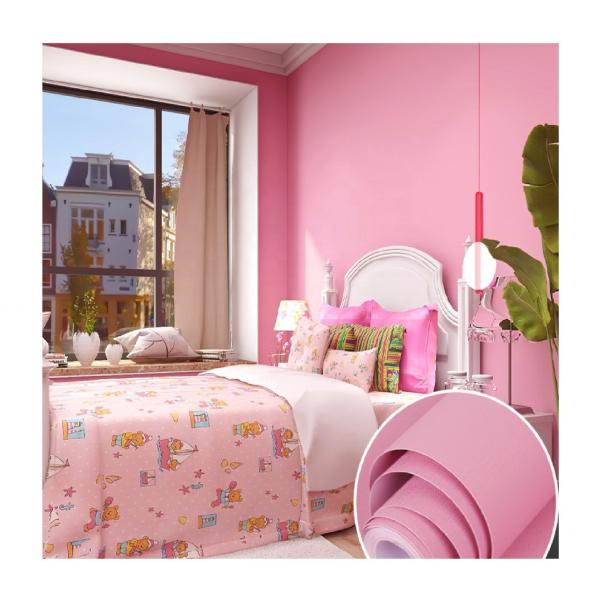 OEM Service Self Adhesive Wallpaper Pink Peel and Stick Solid Pink Contact Paper Vinyl Wallpapers