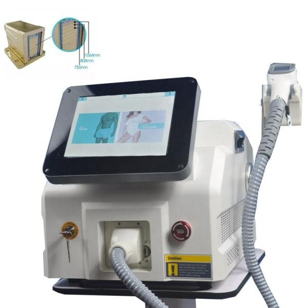 Hair Removal Diode Triple Wavelength Laser , 808 755 1064 Alexandrite Laser Machine