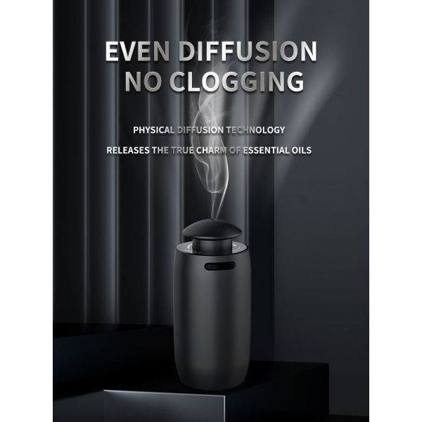 Low-noise Seven-color Ambient Light Car Aroma Diffuser with Aluminum Alloy Body and 10ml Capacity for Cars and Homes