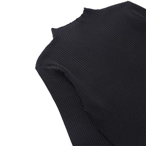 OEM maufactory Pure color street sweater farbic female slim turtlenecks long sleeve warm and base short casual wild top