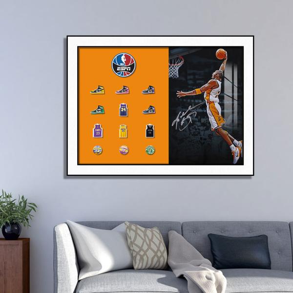 Jordan and LeBron James Basketball Star Wall Murals for Living Room and Bedroom Decor