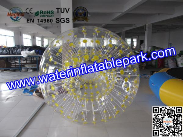 Exciting Children Inflatable Zorb Ball Shinning At Night , Inflatable Water Zorbing Ball