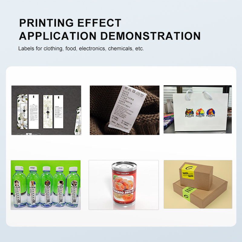 FCOLOR 350mm 14 Inches Wide Format Industrial Roll to Roll Label Printer High Speed Continuous Ink Supply System