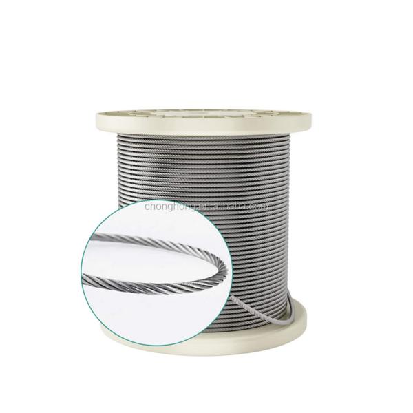 Cables de acero inoxidable de tipo 316 para barandillas de cubierta Hardware 250FT T316 Cables de avión 7x7/1x19/7x19 Cables de alambre