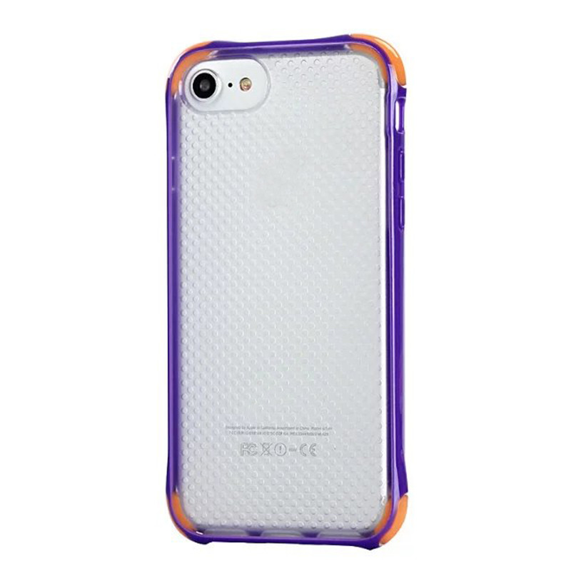 Soft TPU Three-color Anti-drop Mesh Cell Phone Case Back Cover For iPhone 7 6s Plus