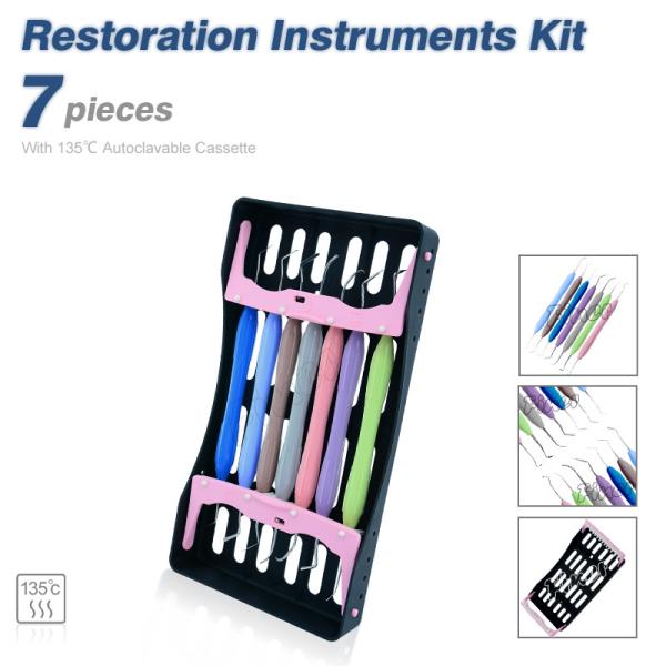 Kit de restauration esthétique de remplissage de résine dentaire à manche de