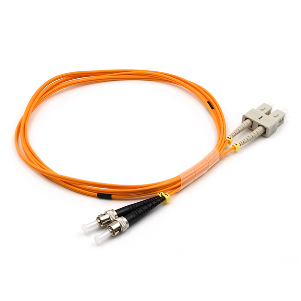 SC UPC To ST UPC Кабель для оптоволоконного патча Duplex 62.5/125 OM1 Multimode OFNR 2.0mm Orange