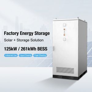 261kWh Liquid Cooling LiFePO4 Battery Energy Storage System 125kW Industrial Commercial BESS for Factory Solar Projects