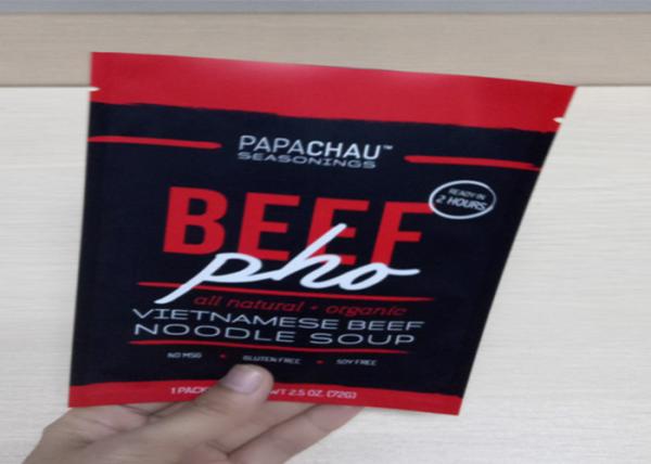 Aluminum Foil Three Side Seal Pouch Heat Sealing 70-200 Micro Thickness For Meat