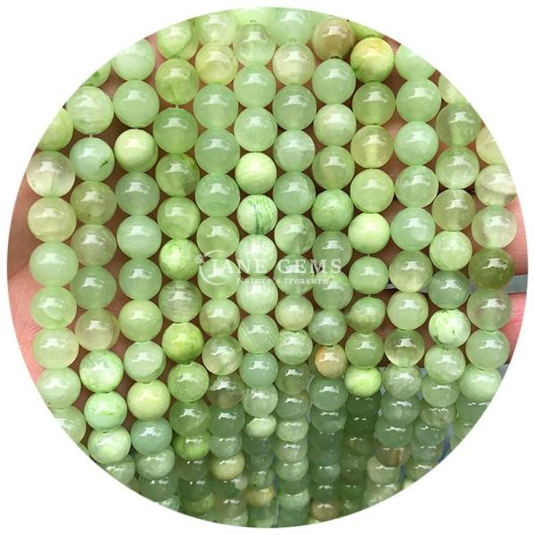 Jades ronds mixtes Perles de pierre calcédoine guérisseuses Cristal pierre naturelle Perles lâches Décoration de bijoux