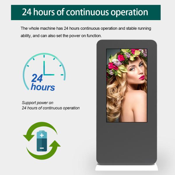 Prenda impermeable ultra brillante exterior interactiva del tótem de la señalización de 55 Digitaces de la pulgada