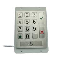 Painel montado resistente à vandalismo resistente à água 15 teclas planas Porta controle de acesso teclado numérico
