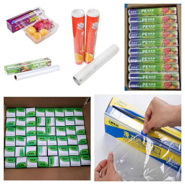 PE Eco Cling Film High Temperature Resistant Breakpoint Plastic Stretch Wrap Hand Tear Type