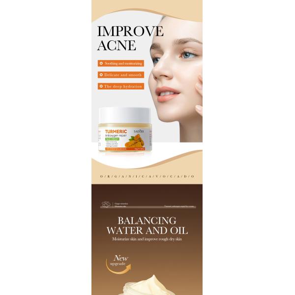 50G Turmeric Facial Cream Skin Care Whitening Acne Treatment Face Cream