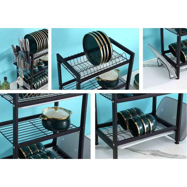 Multi Use Kitchen Stainless Steel Dishes Rack 485x260x590mm Dimension